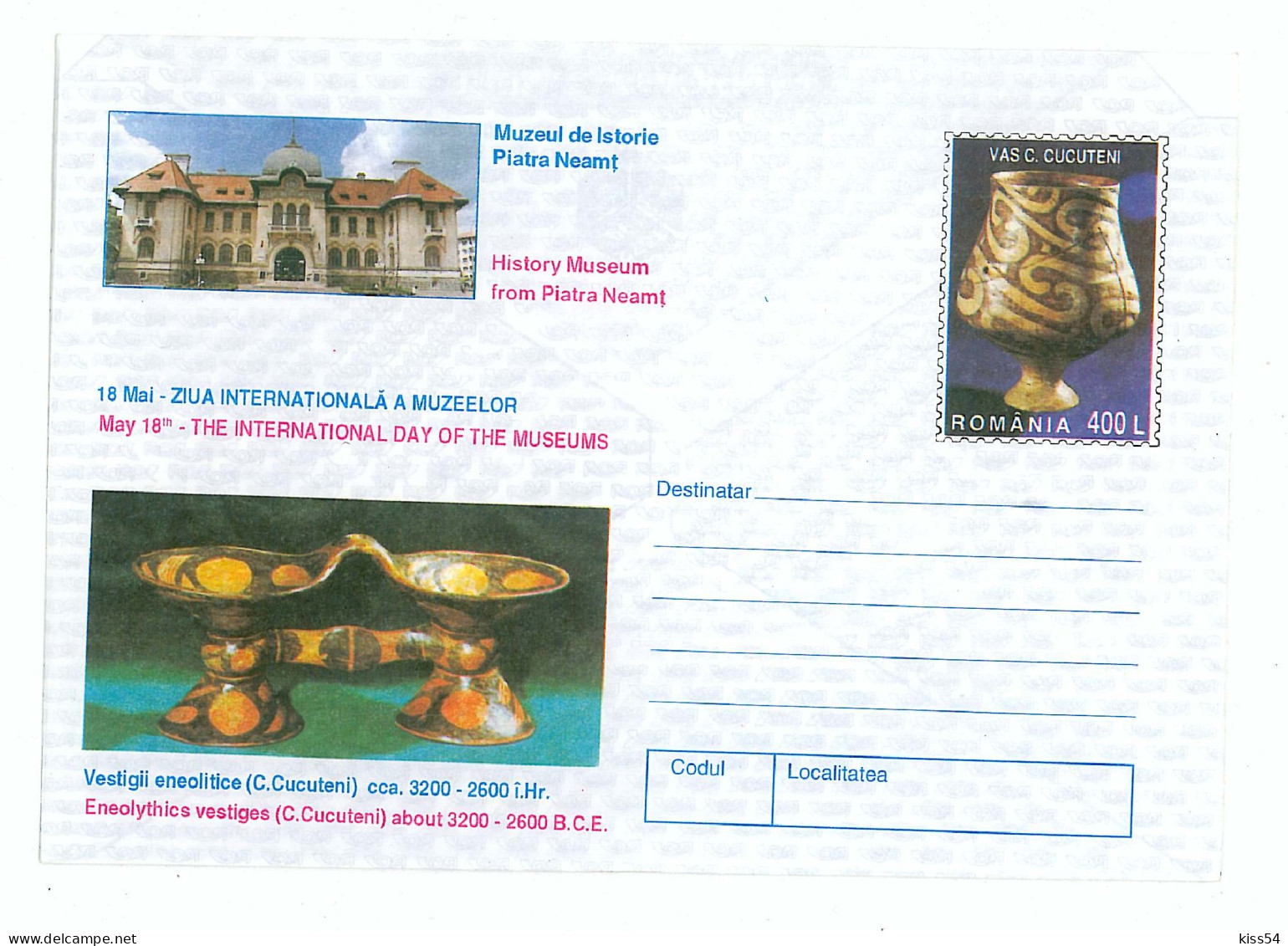 IP 97 - 50 The International Day Of The Muzeum, Romania - Stationery - Unused - 1997 - Postal Stationery