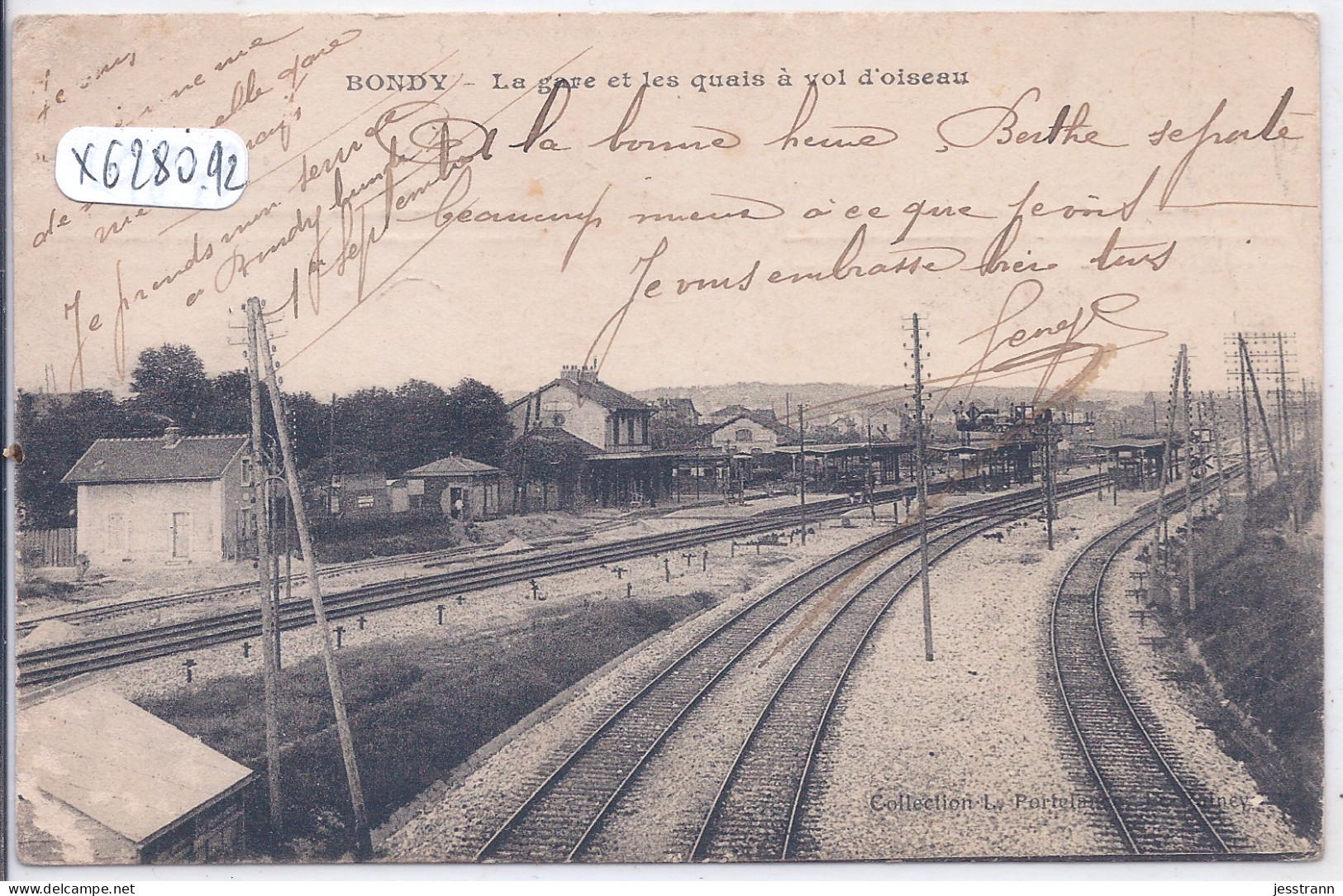 BONDY- LA GARE ET LES QUAIS A VOL D OISEAU - Bondy