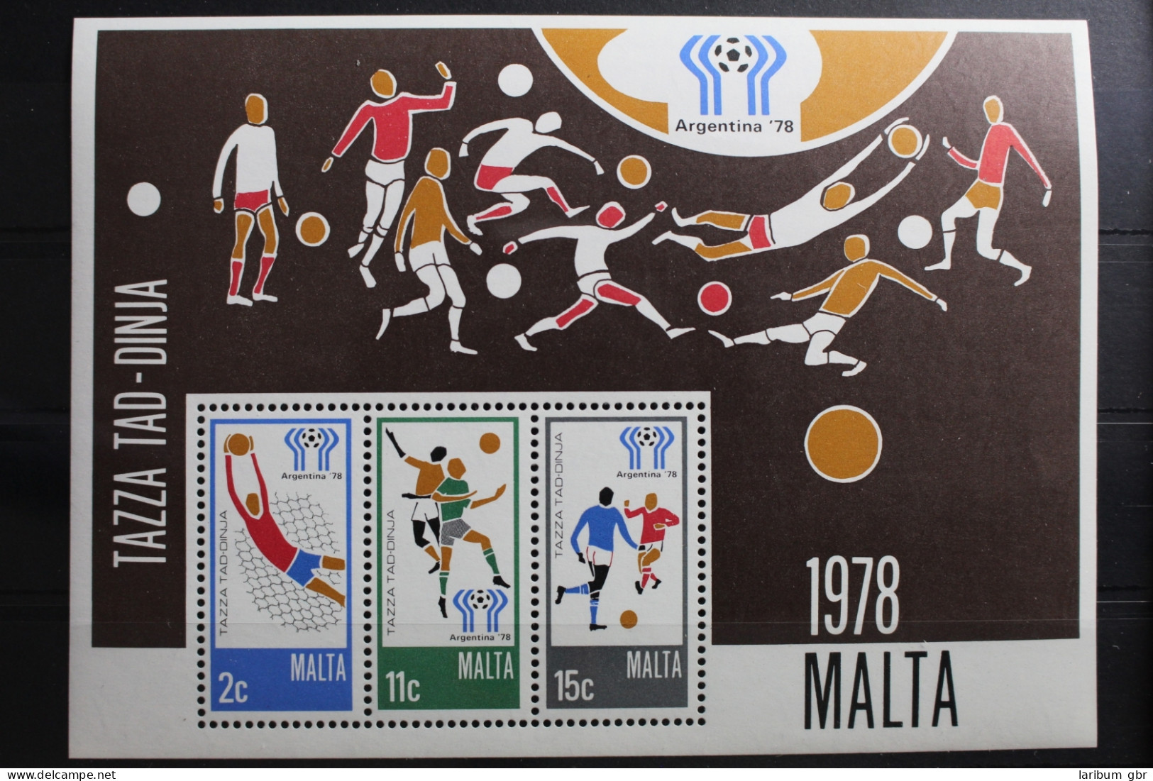 Malta Block 5 Mit 571-573 Postfrisch Fußball #RX910 - Malte