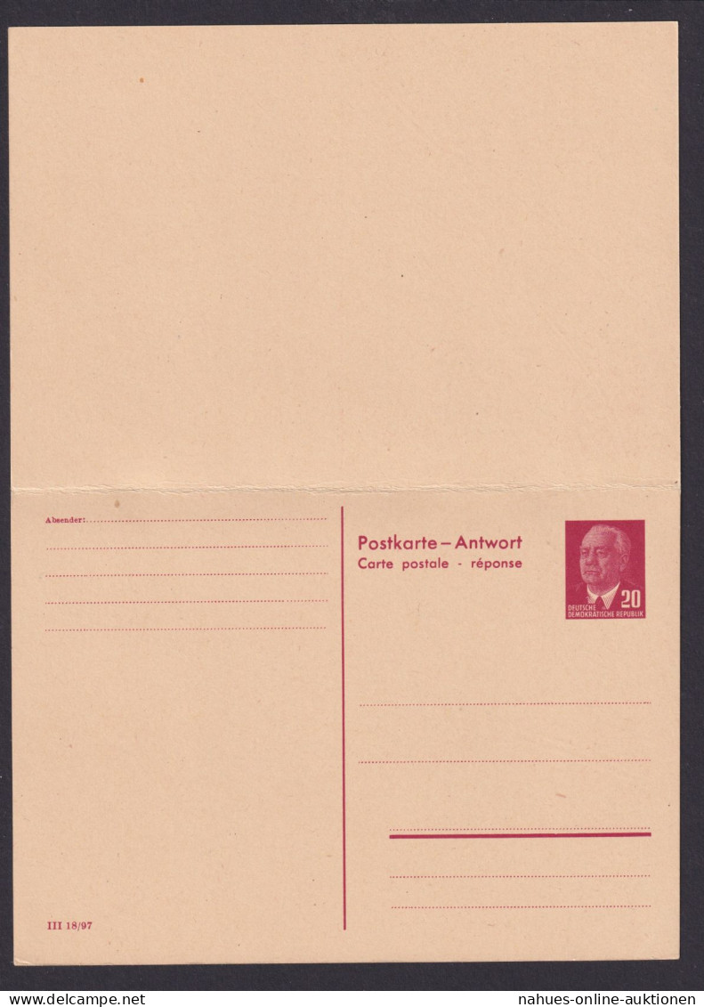 DDR Ganzsache P 55 Pieck 20 Pfg. Frage & Antwort Luxus Kat.-Wert 40,00 - Cartes Postales - Oblitérées