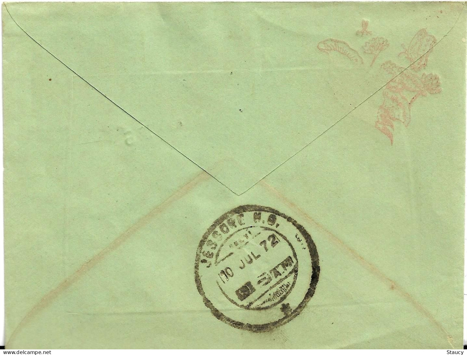 PAKISTAN BANGLADESH 1972 MULTIPLE Overprint On Pakistan Stamps FRANKING COVER "JHINKARGACHA" Cancellation As Per Scan - Pakistan