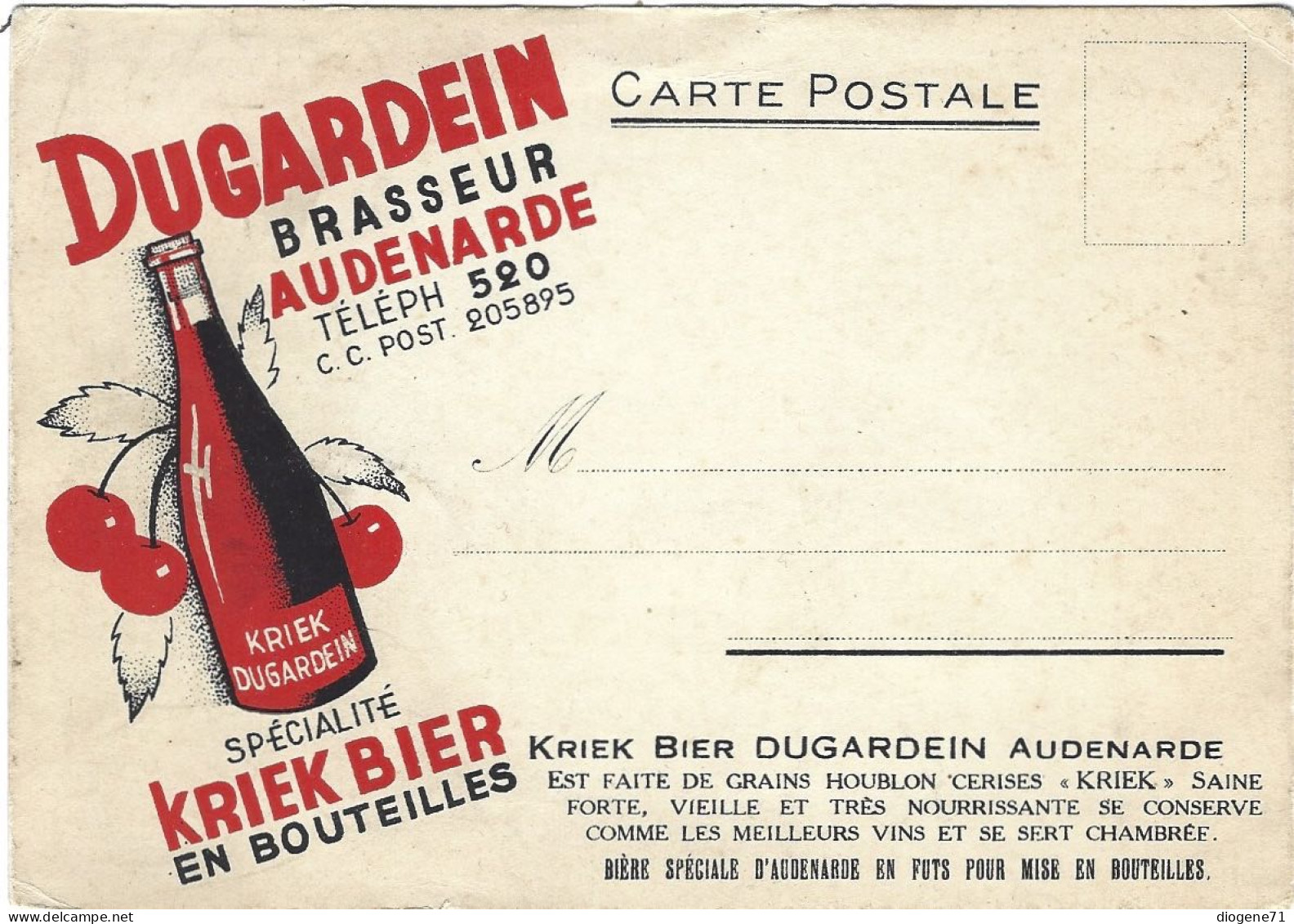 Dugardein Brasseur Audenarde Kriek Bier GF - Advertising