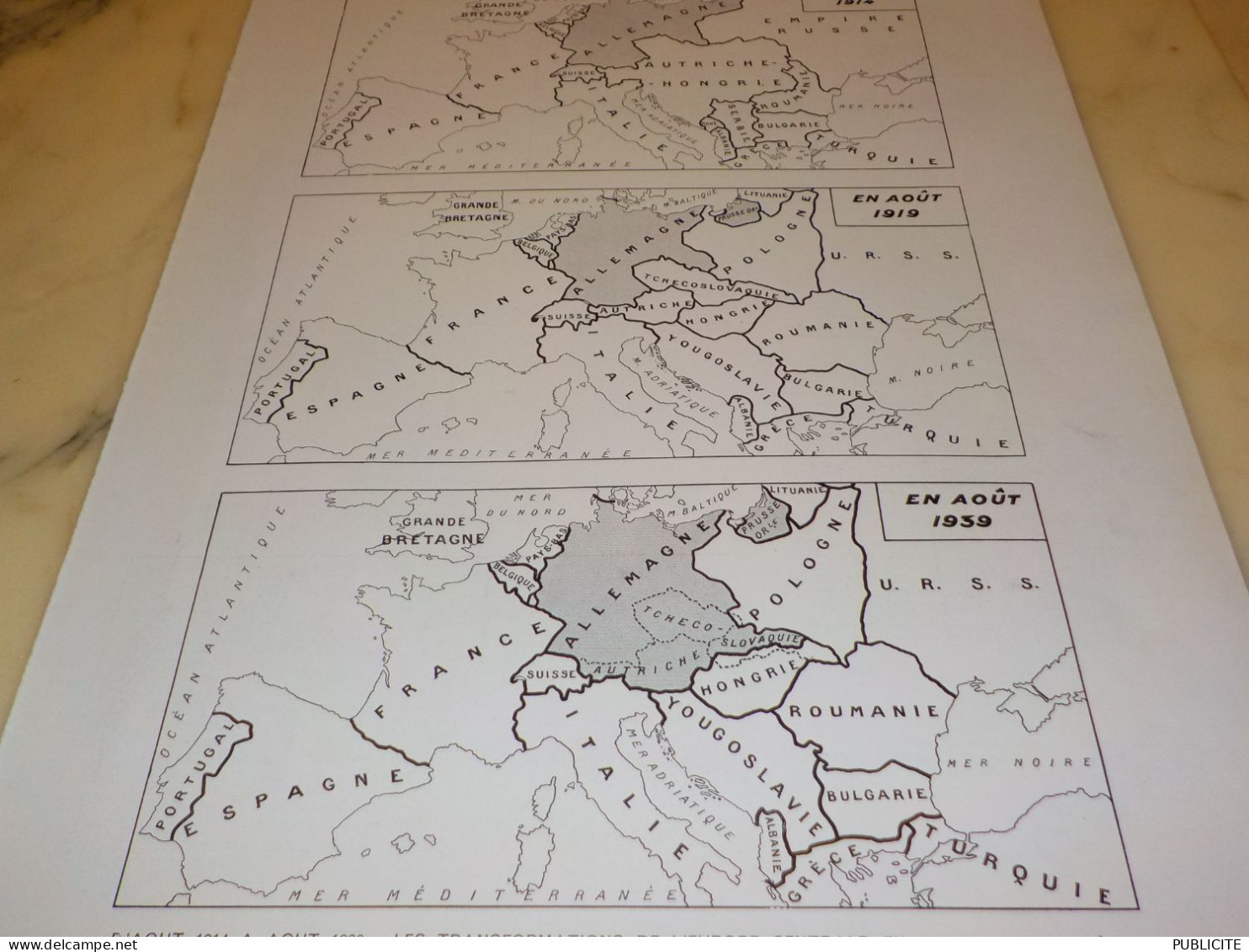 PLAN CARTE TRANSFORMATION DE L EUROPE 1939 - 1939-45