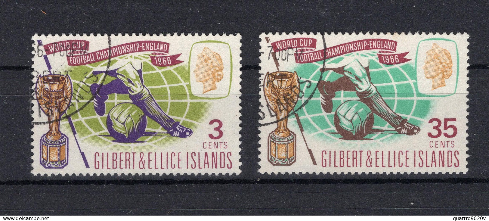 1966. World Cup Football Championship. Used (o) - Îles Gilbert Et Ellice (...-1979)