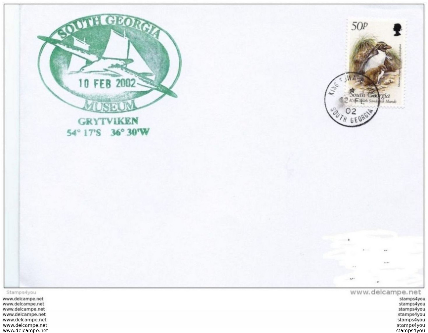 101 - 6 - Enveloppe De Géorgie Du Sud - Musée De Grytviken 2002 - Zuid-Georgia