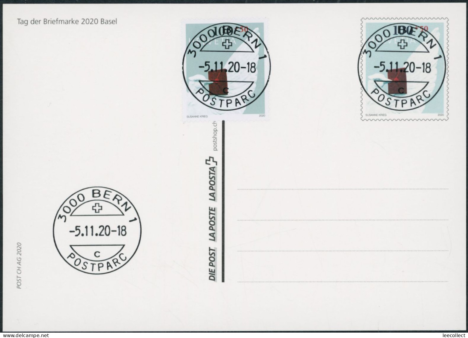 Suisse - 2020 - Tag Der Briefmarke • Basel - Bildpostkarte - Combo FDC ET - Ersttag Voll Stempel - Storia Postale