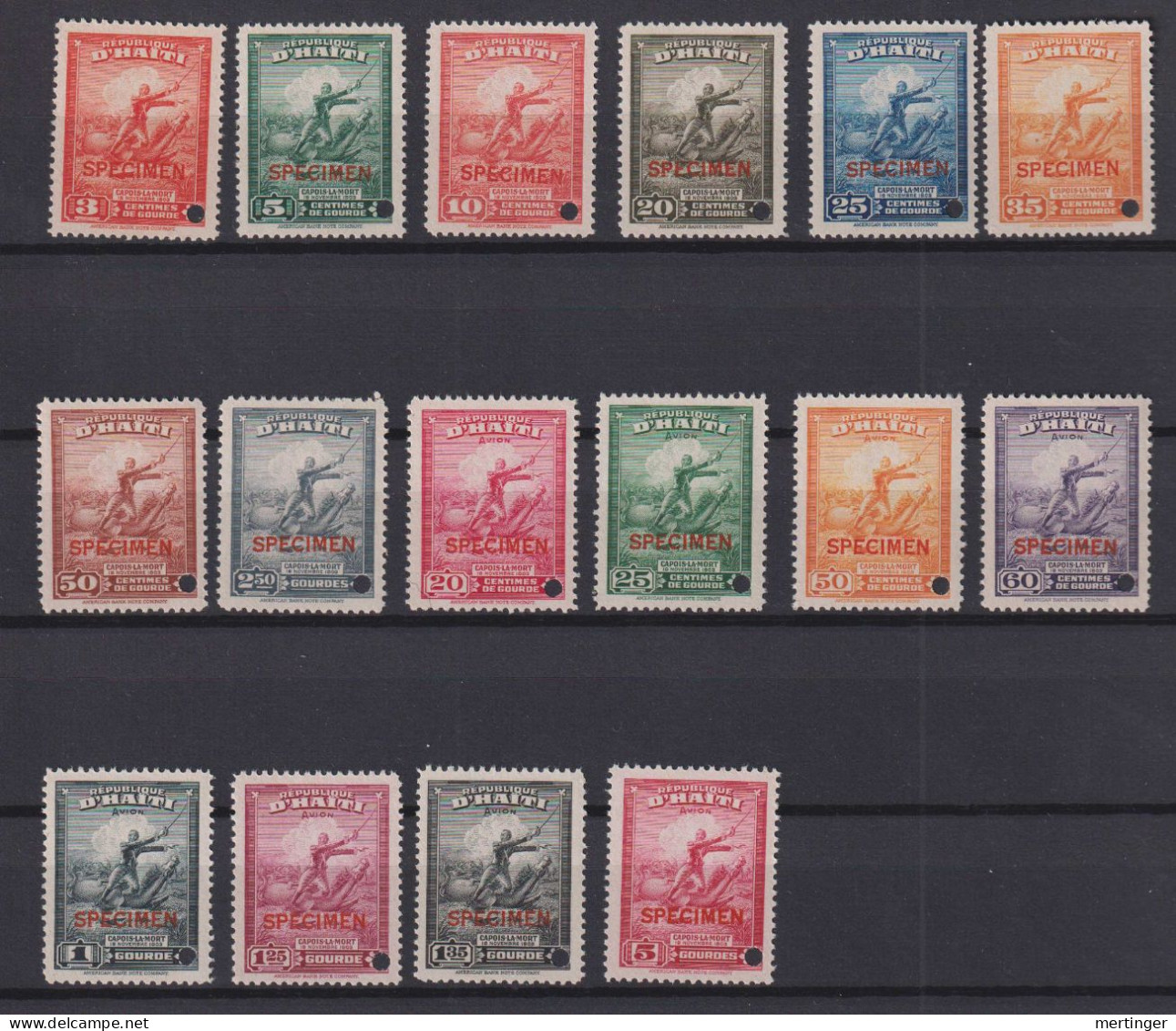 Haiti Mi# 337-53 ** MNH SPECIMEN Capois 1946 - Haïti