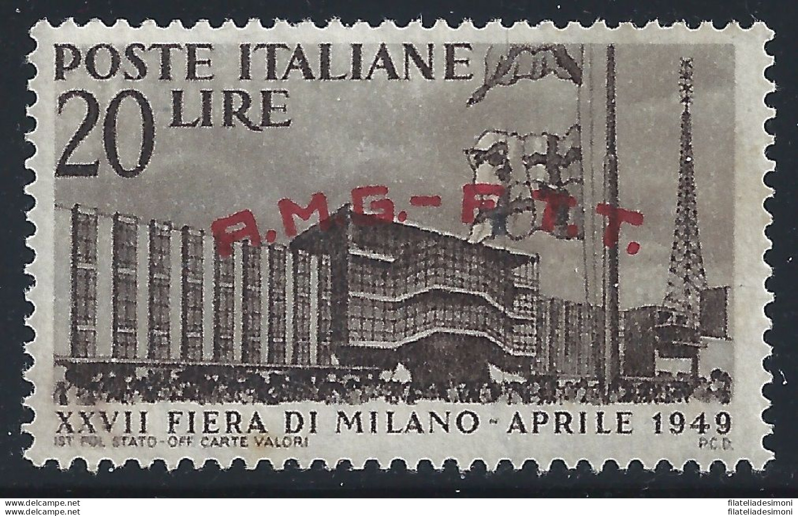 1949 TRIESTE A - N° 39b  Senza Punto Dopo La 'F'  MNH/** VARIETA' - Autres & Non Classés