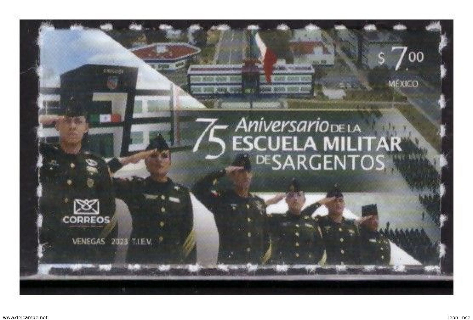 2023 MÉXICO ESCUELA MILITAR DE SARGENTOS, SELF ADHESIVE STAMP MNH, SERGEANTS MILITARY SCHOOL - Mexico