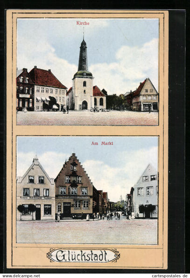 AK Glückstadt, Kirche Und Markt  - Glueckstadt
