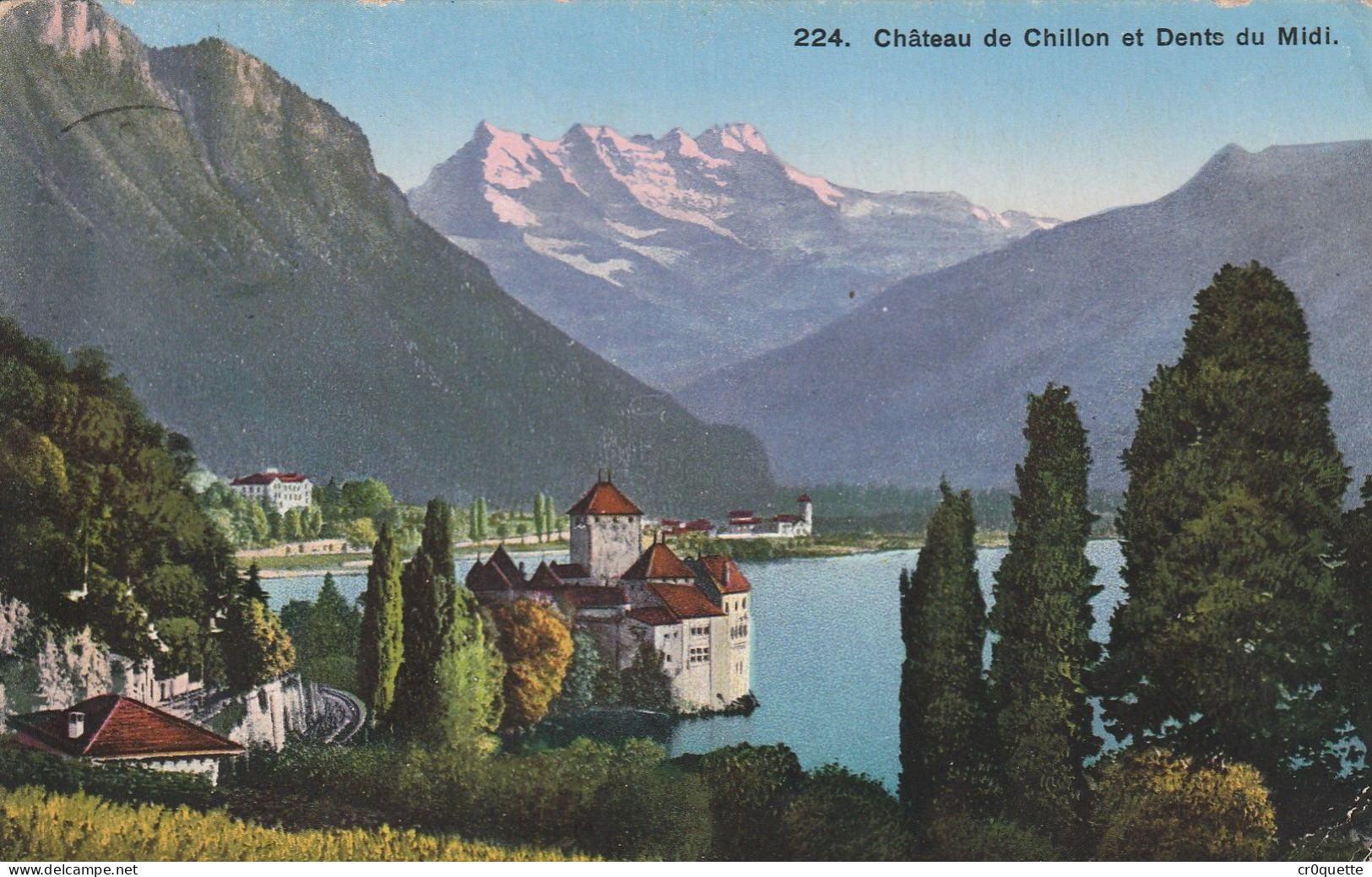 # SUISSE / MULTIVUES - LAC LEMAN - CHÂTEAU de CHILLON - DENT du MIDI (lot de 9 CP)