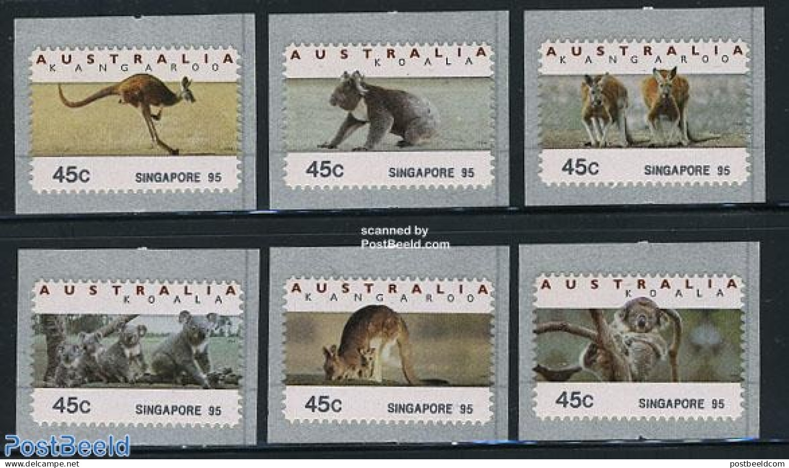 Australia 1995 Automat Stamps Singapore 95 6v, Mint NH, Nature - Animals (others & Mixed) - Nuevos