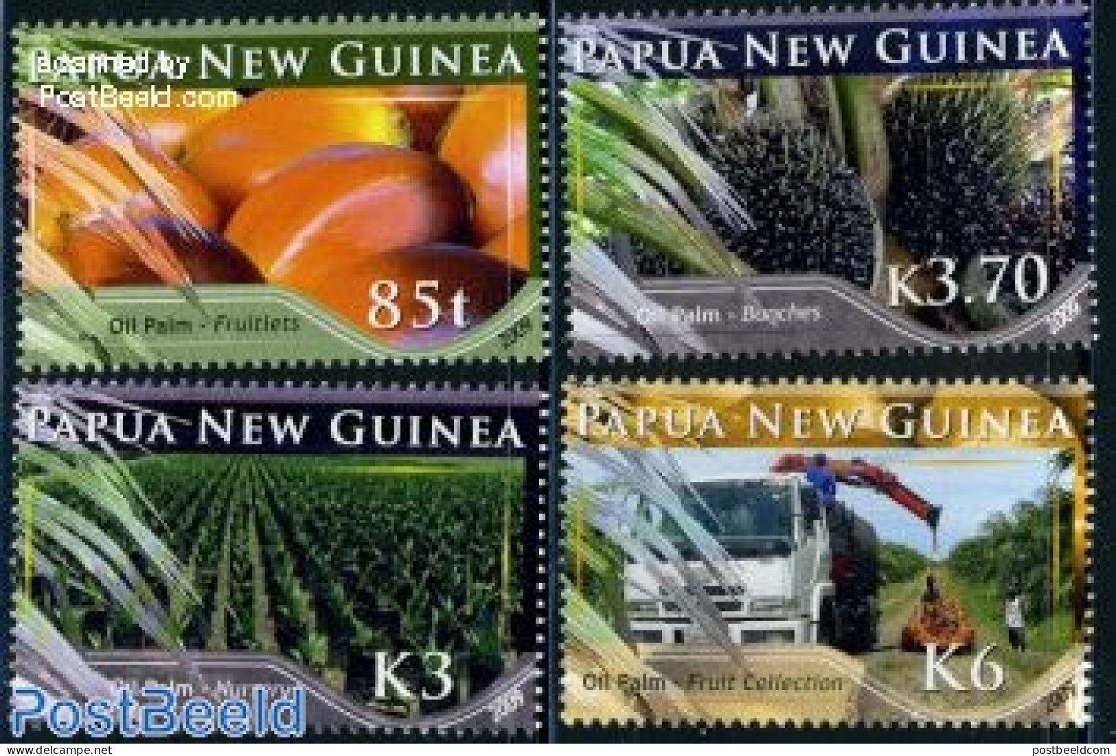 Papua New Guinea 2009 Oil Palm 4v, Mint NH, Nature - Trees & Forests - Rotary, Lions Club