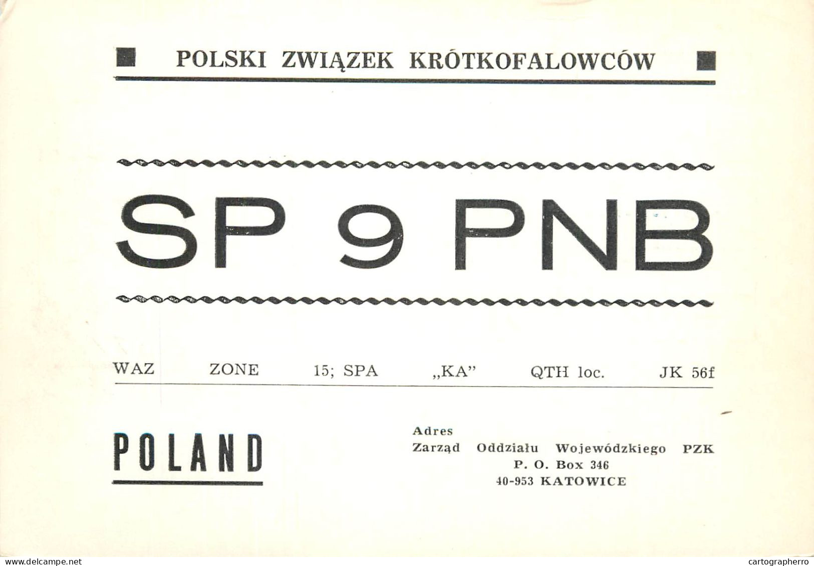 Polish Amateur Radio Station QSL Card Poland Y03CD SP9PNB - Radio Amatoriale