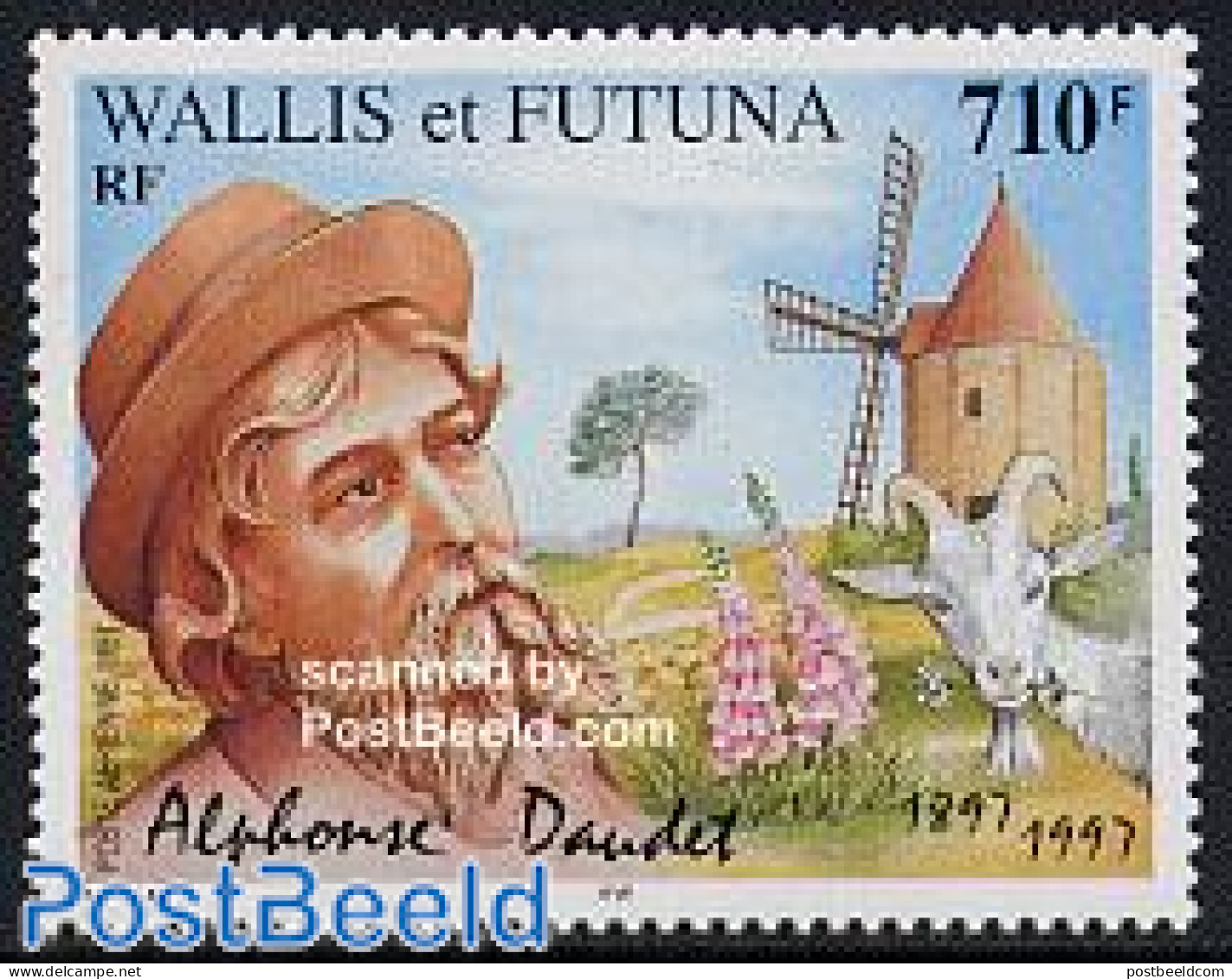 Wallis & Futuna 1997 Alphonse Daudet 1v, Mint NH, Various - Mills (Wind & Water) - Art - Authors - Moulins