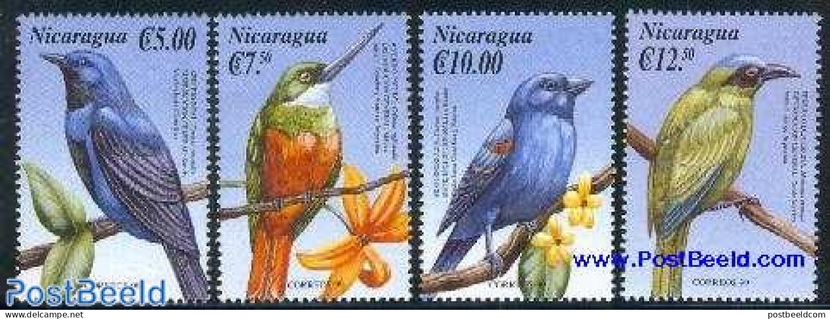 Nicaragua 2000 Birds 4v, Mint NH, Nature - Birds - Nicaragua