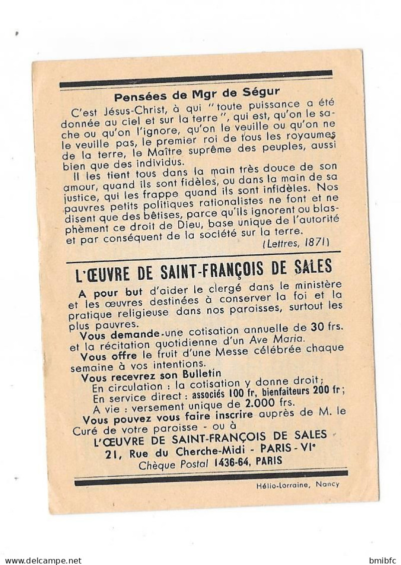 Calendrier 1953 - LE BIENHEUREUX PIE X - Small : 1941-60