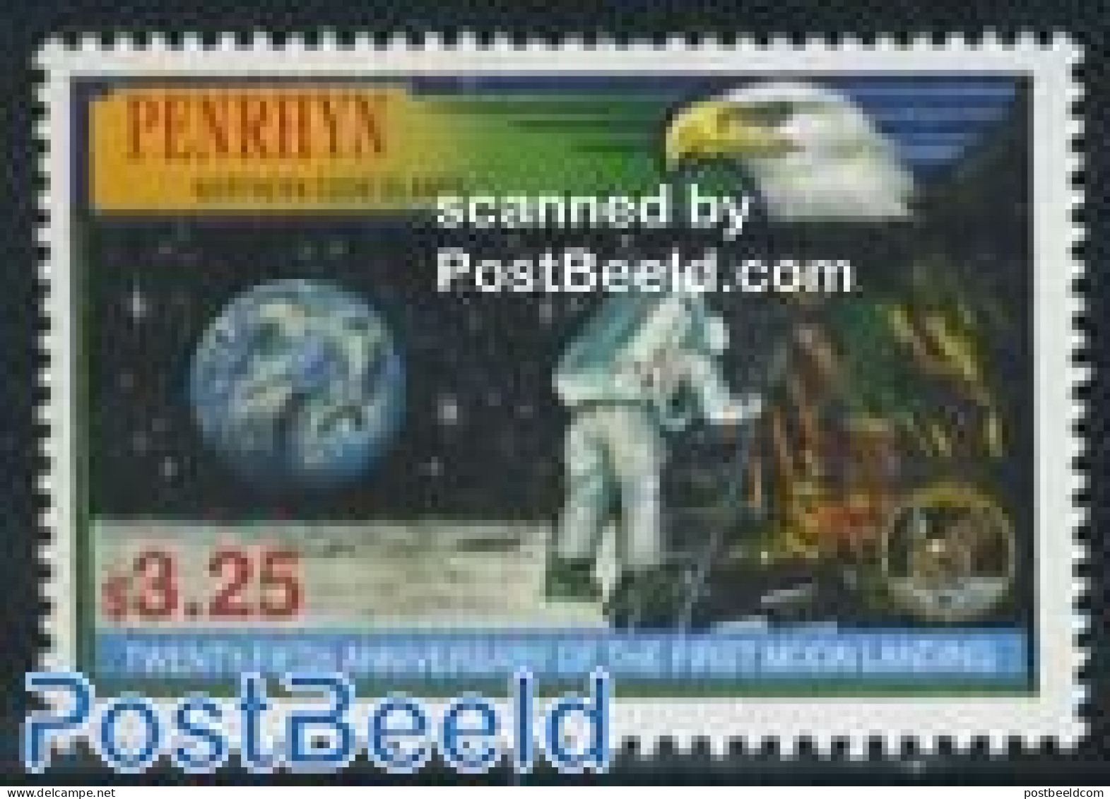 Penrhyn 1994 Moonlanding 1v, Mint NH, Nature - Transport - Birds - Space Exploration - Penrhyn