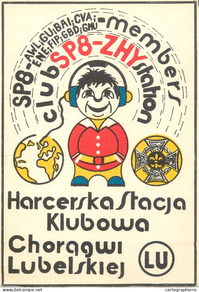 Polish Amateur Radio Station QSL Card Poland Y03CD SP8ZHY - Radio Amateur