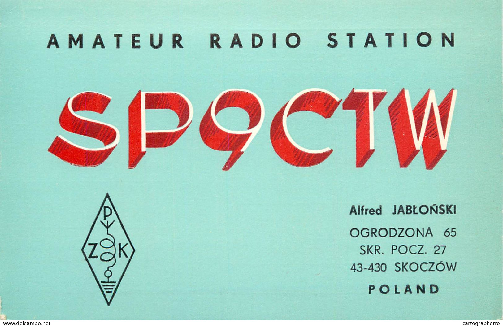 Polish Amateur Radio Station QSL Card Poland Y03CD SP9CTW - Amateurfunk