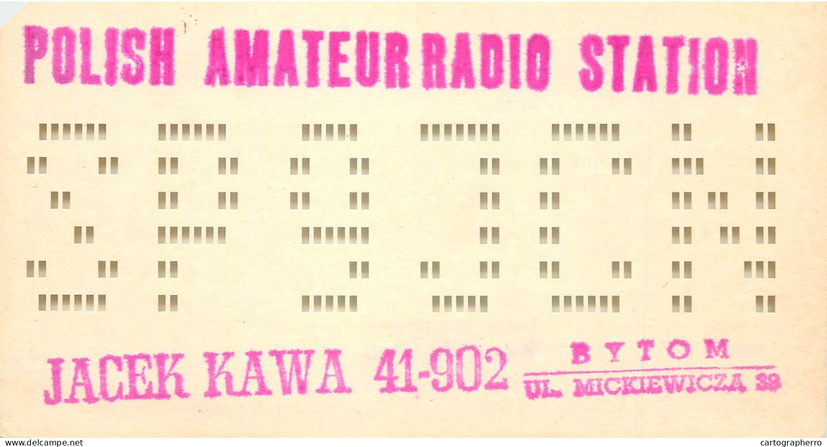 Polish Amateur Radio Station QSL Card Poland Y03CD SP9JCN - Amateurfunk
