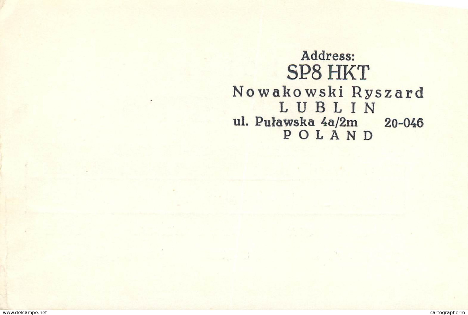 Polish Amateur Radio Station QSL Card Poland Y03CD SP8HKT - Radio Amateur