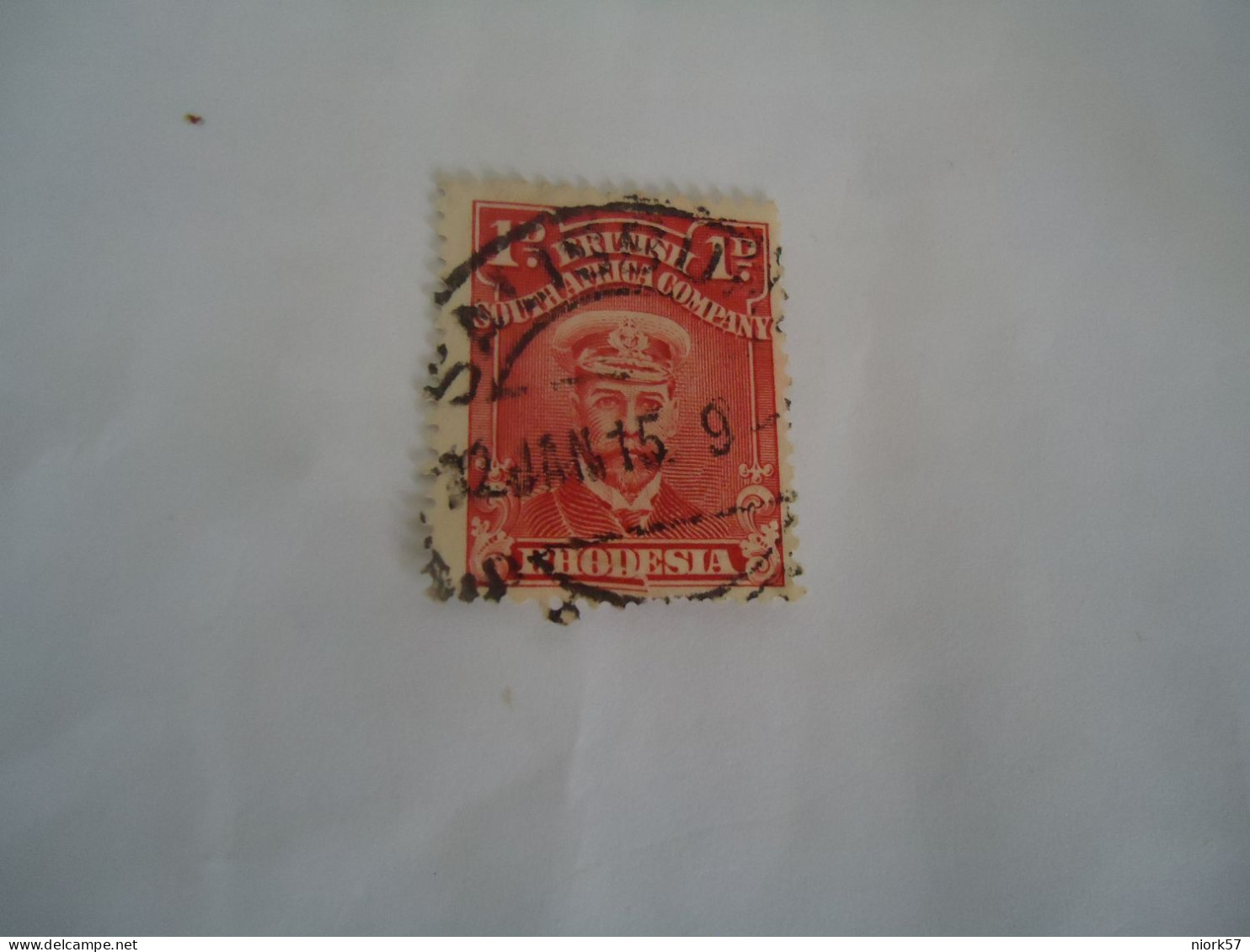 RHODESIA  SOUTH AFRICA  COMPANY USED STAMPS  KINGS  WITH POSTMARK  1915 - Rhodesien (1964-1980)