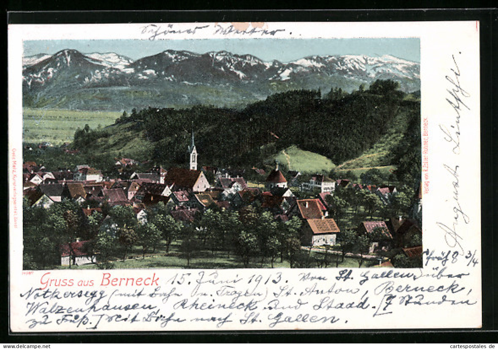 AK Berneck, Bergpanorama Mit Ortsanblick  - Berneck