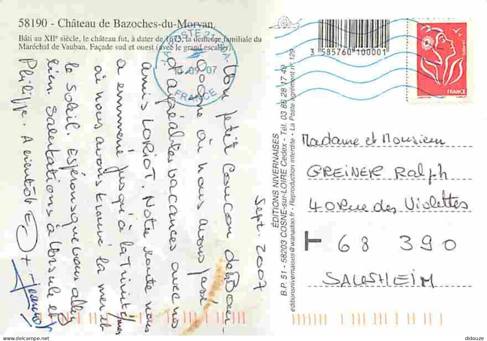 58 - Bazoches Du Morvand - Le Château De Bazoches - CPM - Voir Scans Recto-Verso - Bazoches