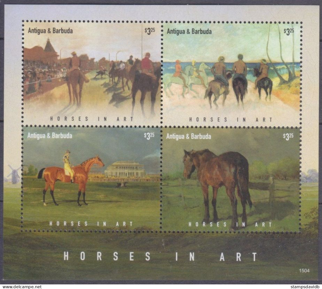 2015 Antigua And Barbuda 5259-5262KL Horses  12,00 € - Paarden