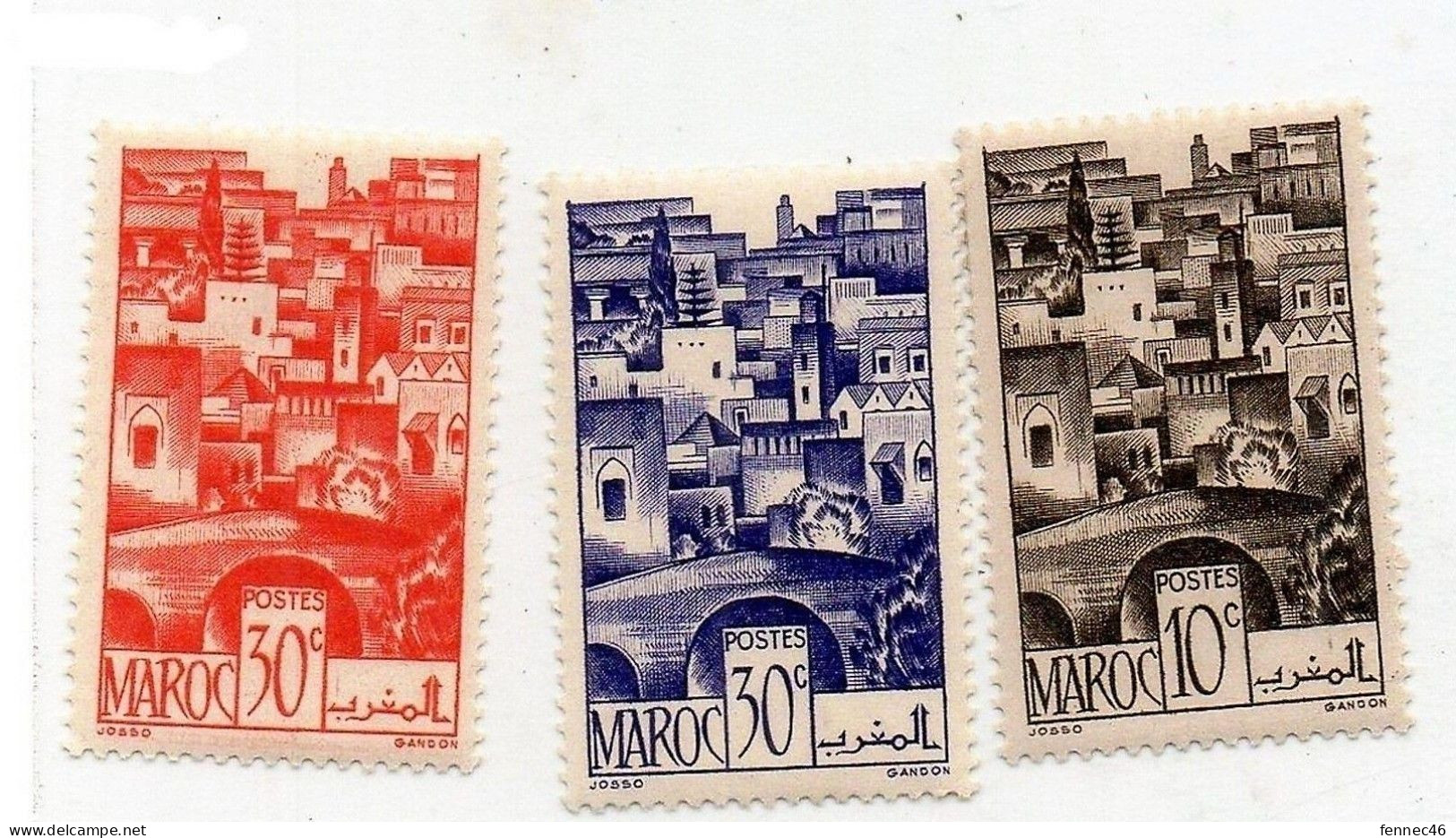 * Lot De 3 Timbres - Maroc Pont Bein Mdoum Bridge - NEUF Sans Charnière - Maroc (1956-...)