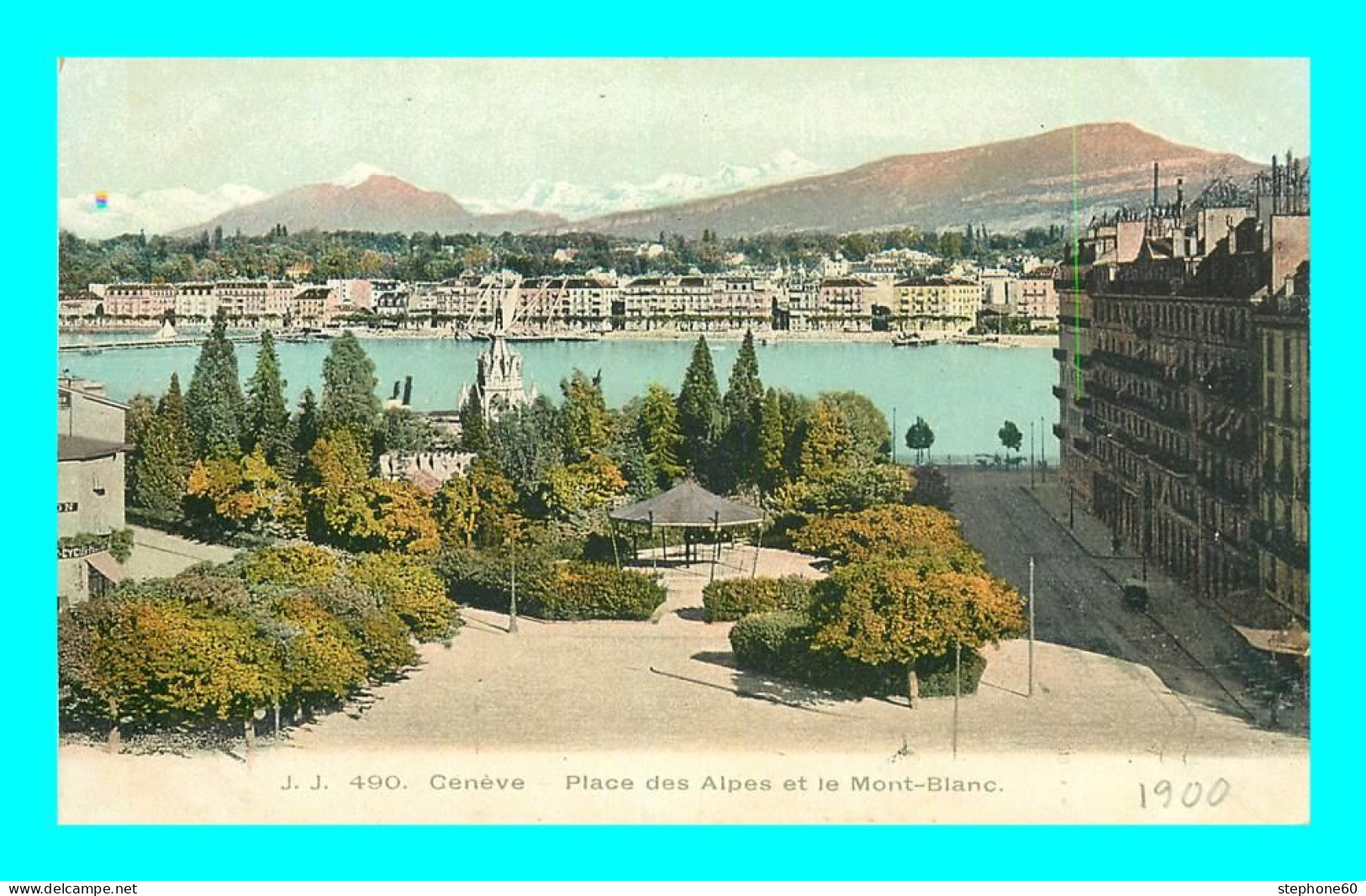 A940 / 509 Suisse GENEVE Place Des Alpes Et Le Mont Blanc - Genève