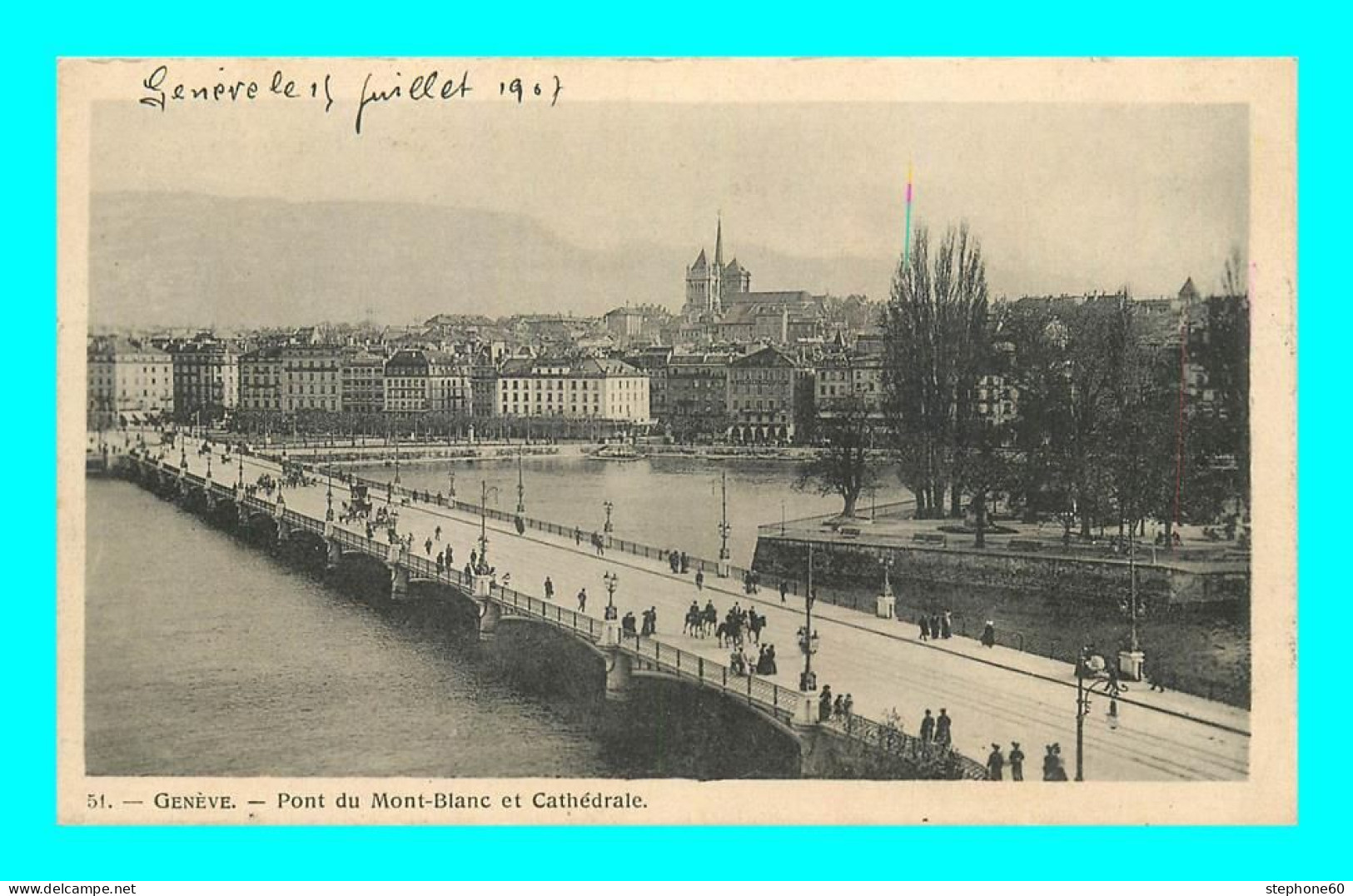 A941 / 341 Suisse GENEVE Pont Du Mont Blanc Et Cathedrale - Genève