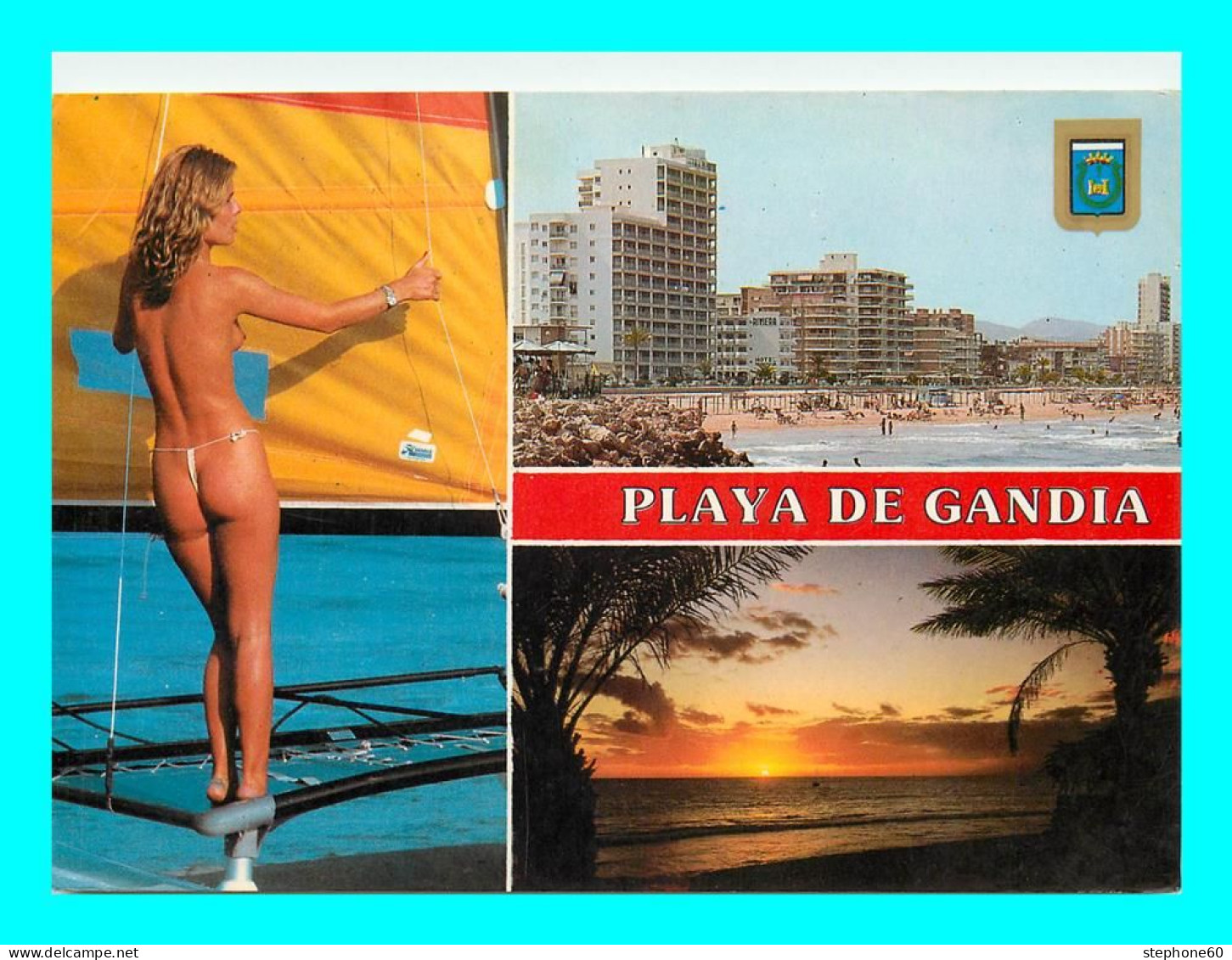 A947 / 297 Espagne VALENCIA Playa De GANDIA Multivues ( Pin Up - Femme ) - Valencia