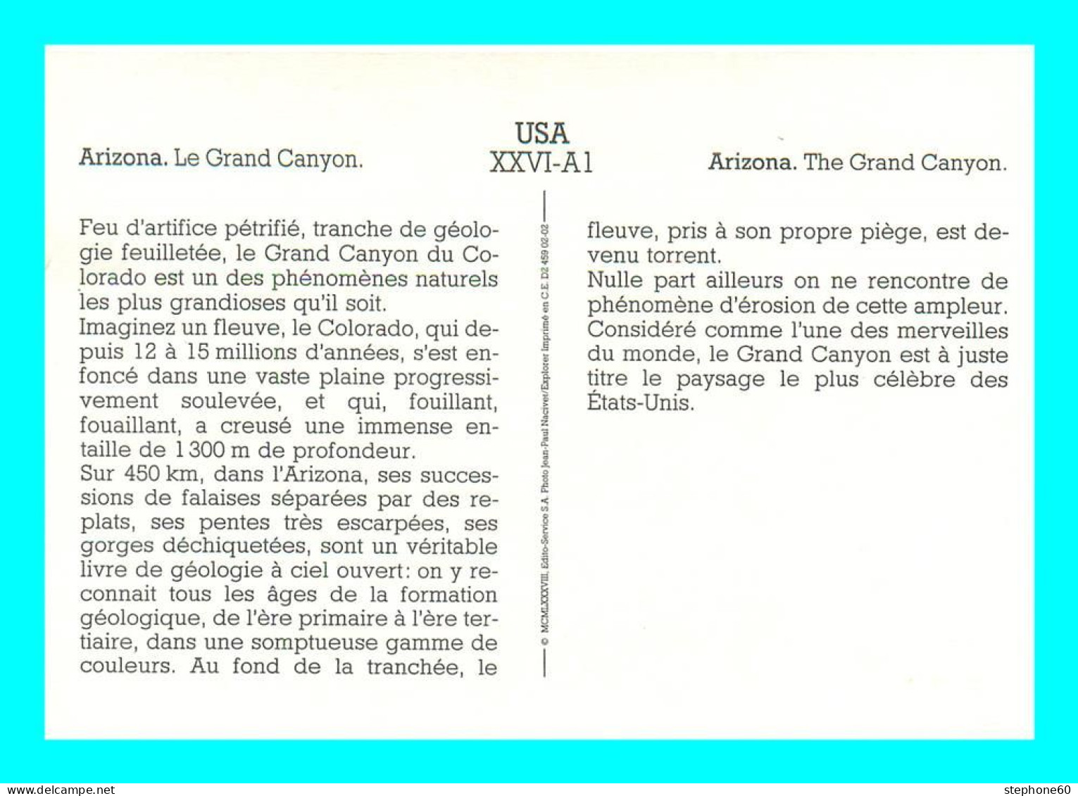 A948 / 611 ARIZONA Le Grand Canyon - Otros & Sin Clasificación