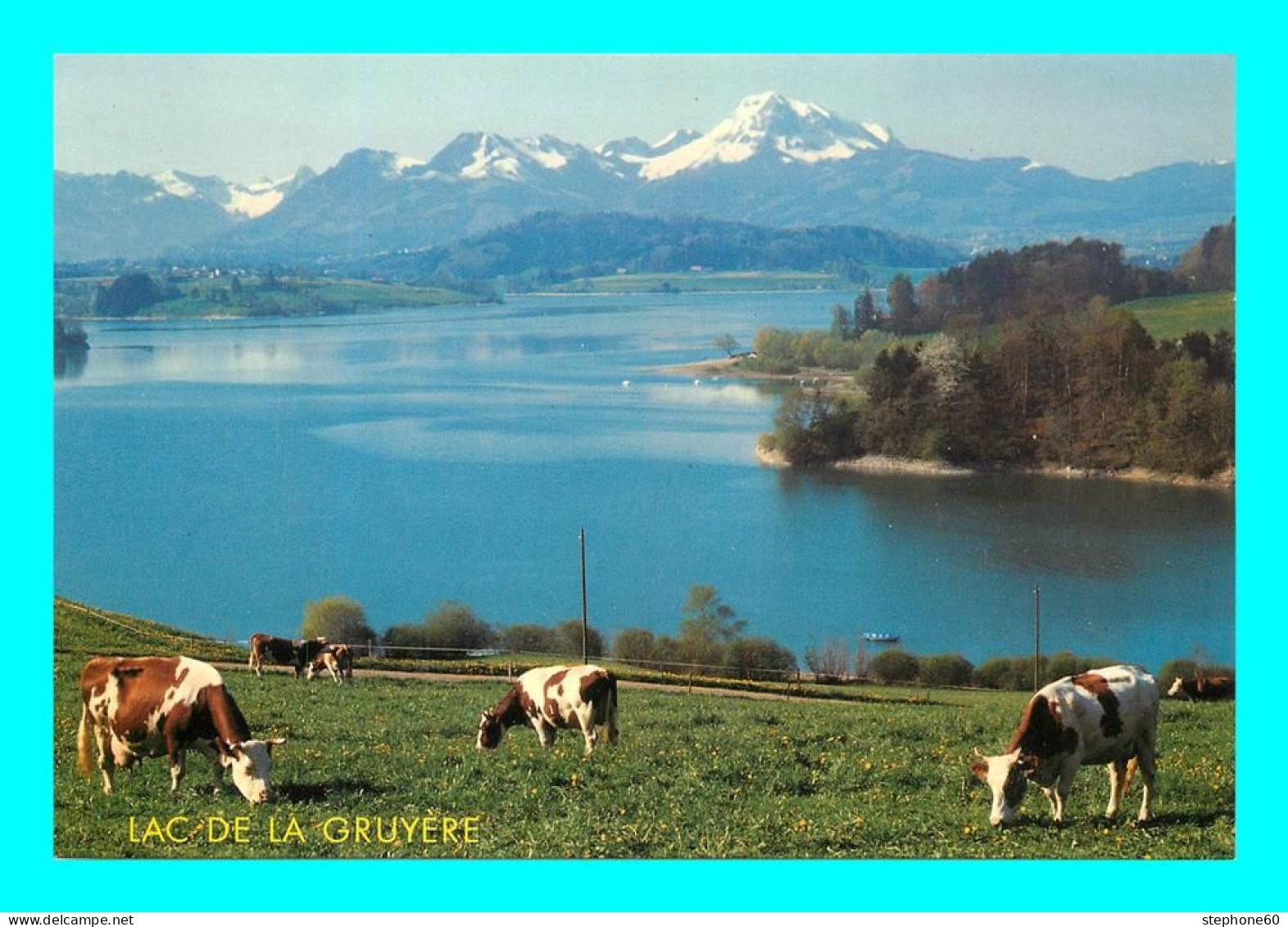 A948 / 497 Suisse Lac De La Gruyere Avec Les Préalpes ( Vache ) - Realp