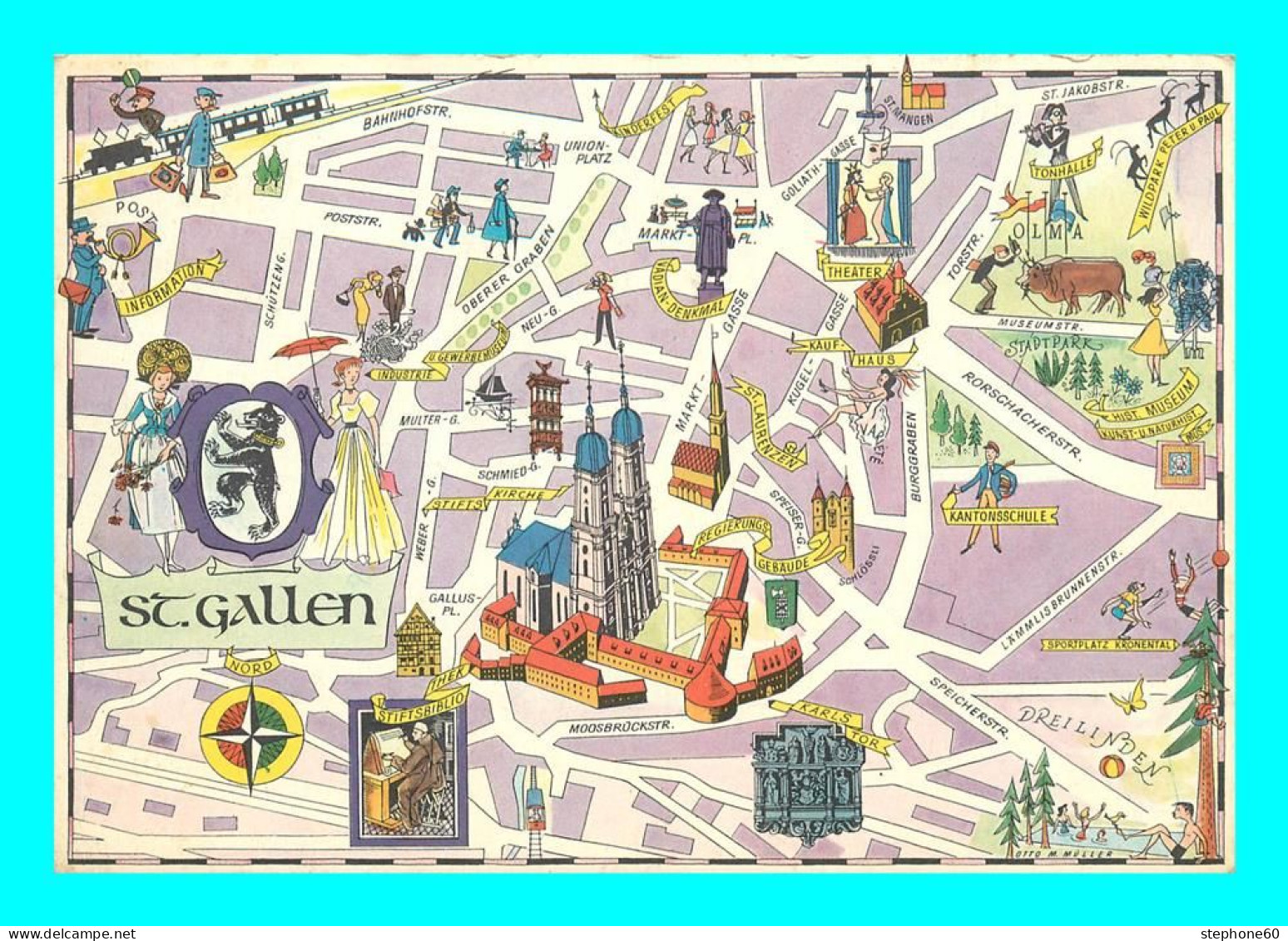 A950 / 623  St GALLEN - Type Carte Geographique - Plan - St. Gallen