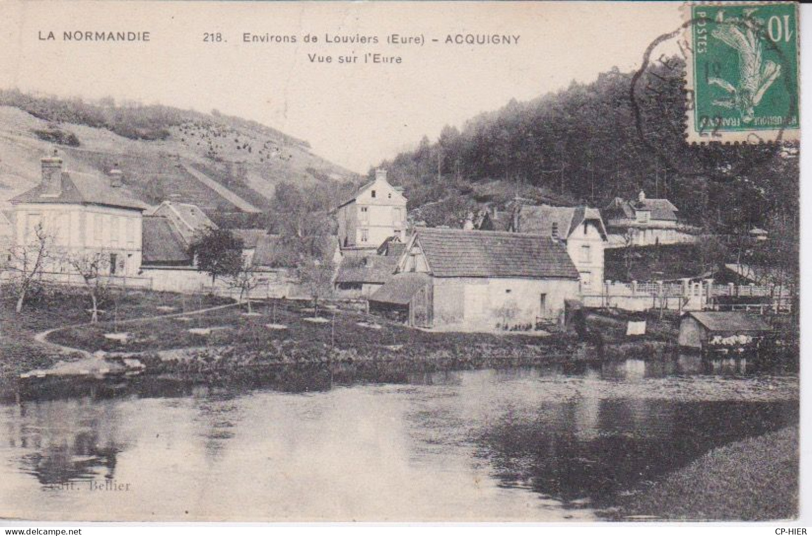 27 - EURE -  ACQUIGNY PRES DE LOUVIERS - VUE SUR L'EURE - LAVOIR - Acquigny