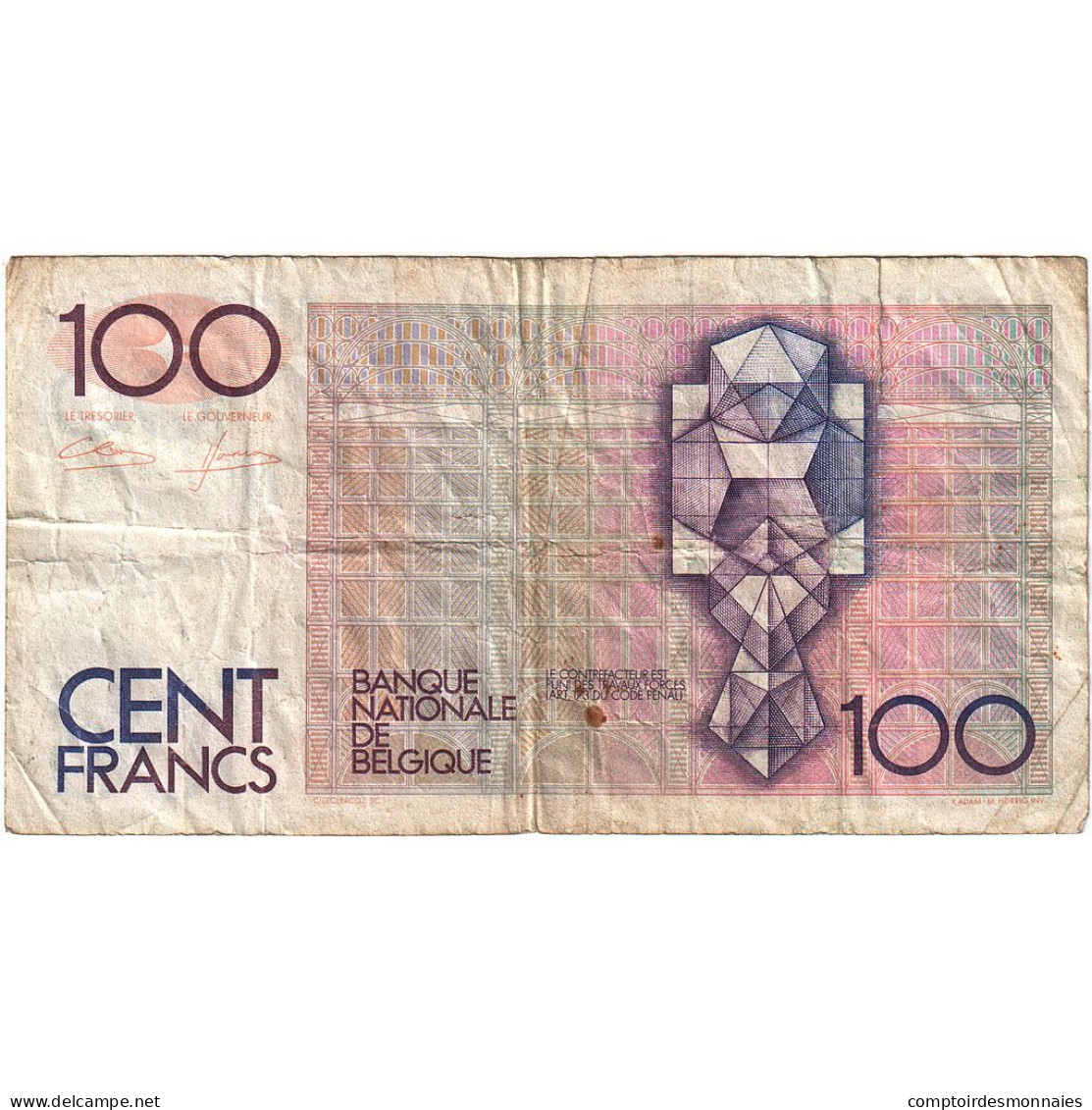 Belgique, 100 Francs, 1982-1994, KM:142a, TB - 100 Francs