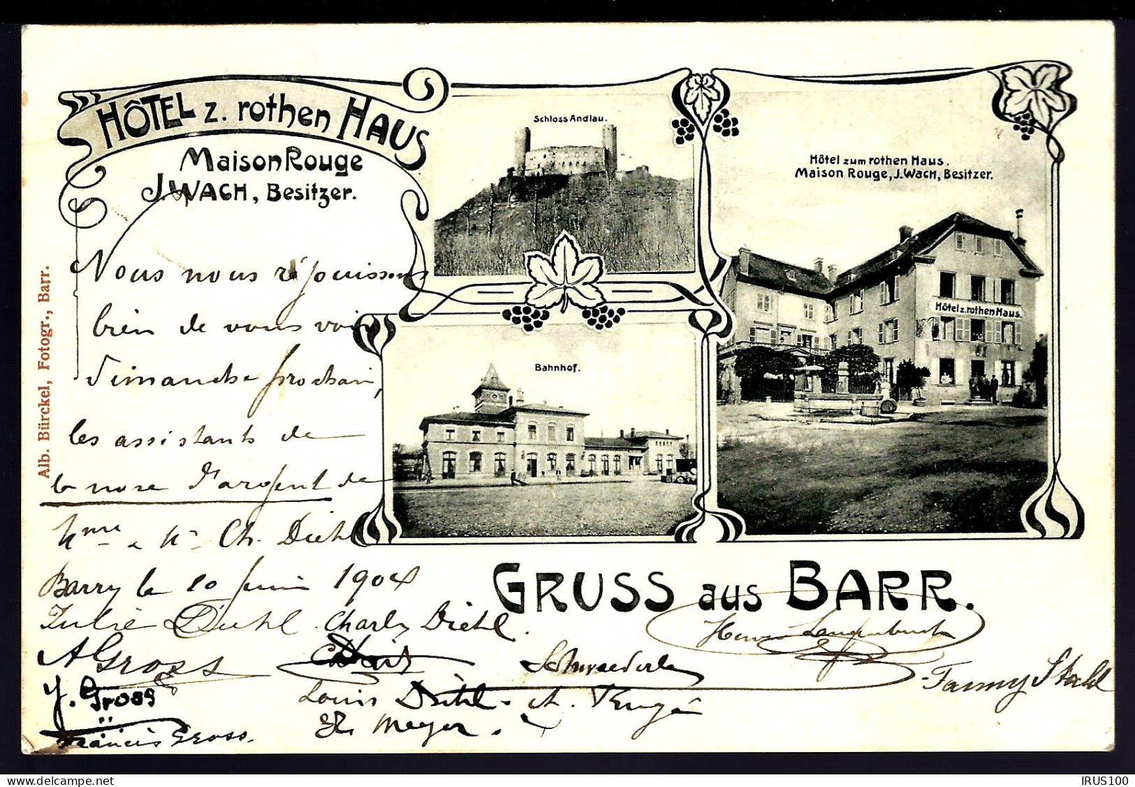 GRUSS AUS BARR - HÔTEL Z. ROTHEN HAUS - MAISON ROUGE - Barr