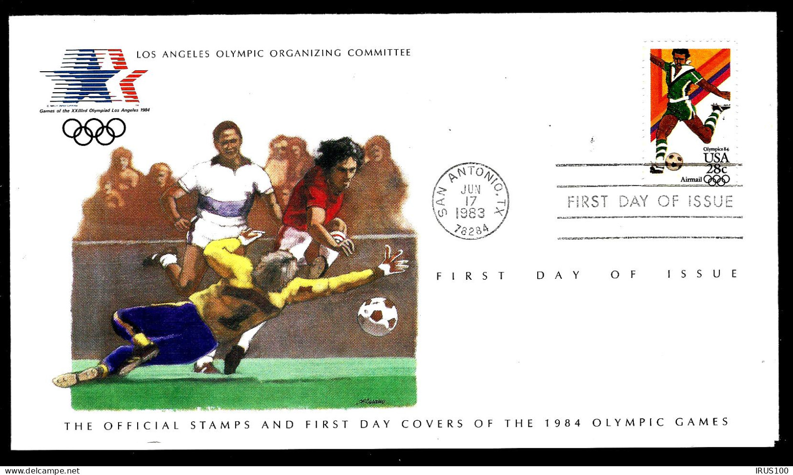 FOOTBALL - JEUX - OLYMPIQUES 1983 - LOS ANGELES - SAN ANTONIO  - Storia Postale