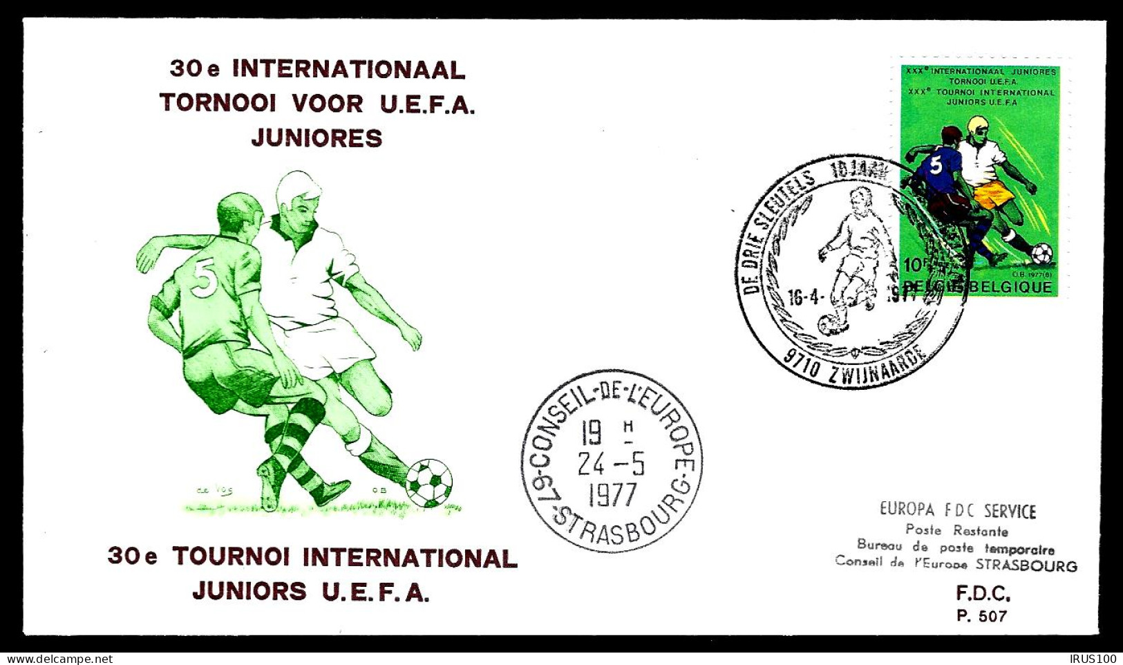 FOOTBALL - U.E.F.A  JUNIORS - CHYPRE - 1977 -  - Covers & Documents
