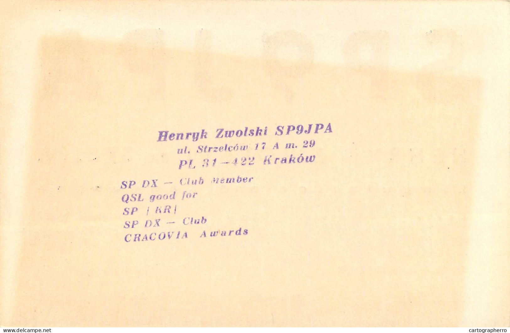 Polish Amateur Radio Station QSL Card Poland Y03CD SP9JPA - Radio Amateur