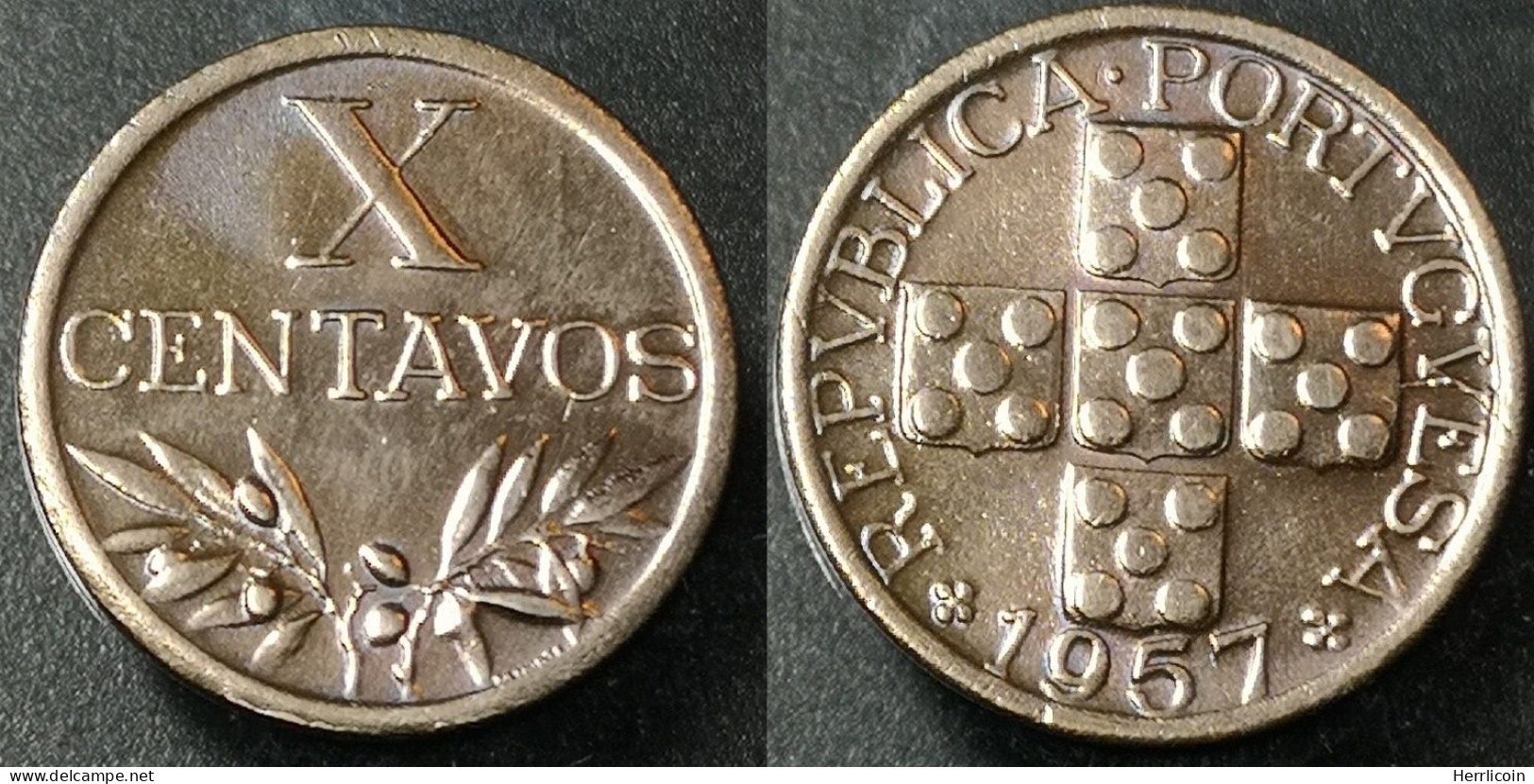 Monnaie Portugal - 1957 - 10 Centavos X - Portugal