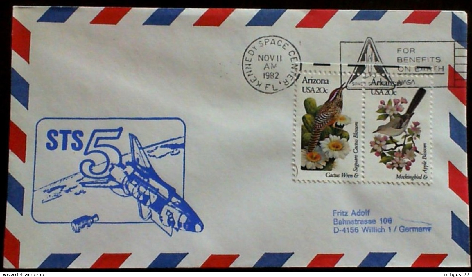 USA 1982 STS-5  Kennedy Space Centre - Estados Unidos