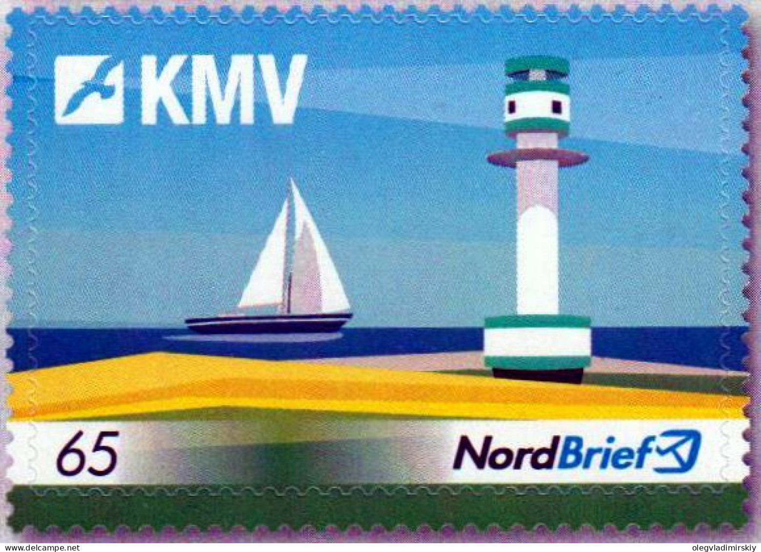 Germany Deutschland Allemagne 2017 Kiel Magazine Publisher Lighthouse Sailship NordBrief Stamp MNH - Privées & Locales