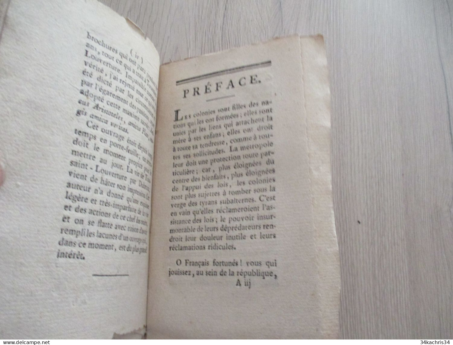 AN XI 1802 Chez Pillot Histoire De Toussaint Louverture Chefs Des Noirs Insurgés De Saint Domingue Colonies Haïti - Biographie