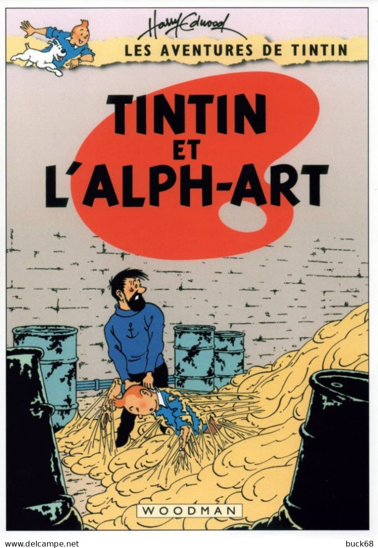 Série De 5 Couvertures Fictives De TINTIN Au Format A4 160 G (dessin Harry Edwood) KUIFJE HERGE - Affiches & Offsets