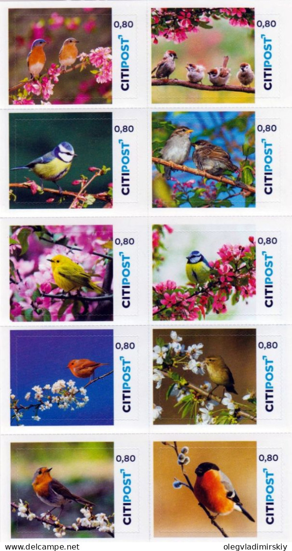 Germany Deutschland Allemagne 2023 Spring Birds Set Of 10 Stamps In Booklet / Sheetlet CITIpost MNH - Cernícalo