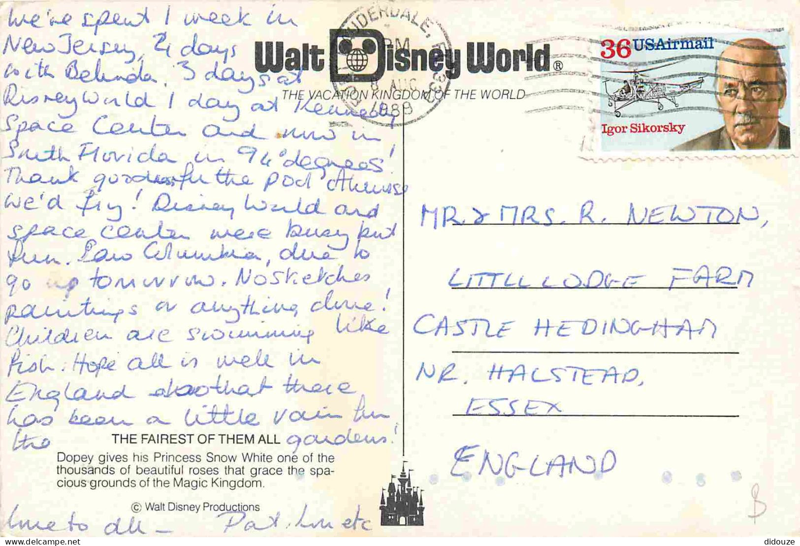 Parc D'Attractions - Walt Disney World Orlando - Blanche Neige Et Simplet - CPM - Voir Scans Recto-Verso - Disneyworld